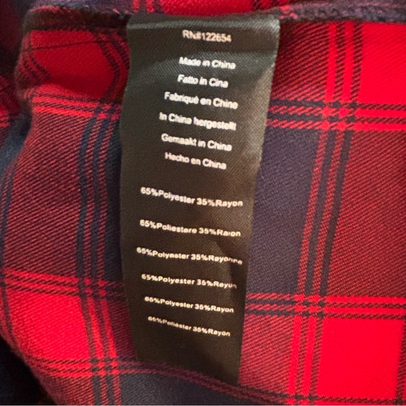 VOODOO VIXENS Sz S Plaid Red and Black Full Skirt with Pockets Unlined Zipper - Picture 8 of 9